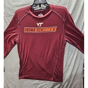 Virginia Tech Hokies Long Sleeve Game Shirt VT Maroon Adult Large Phillip Long